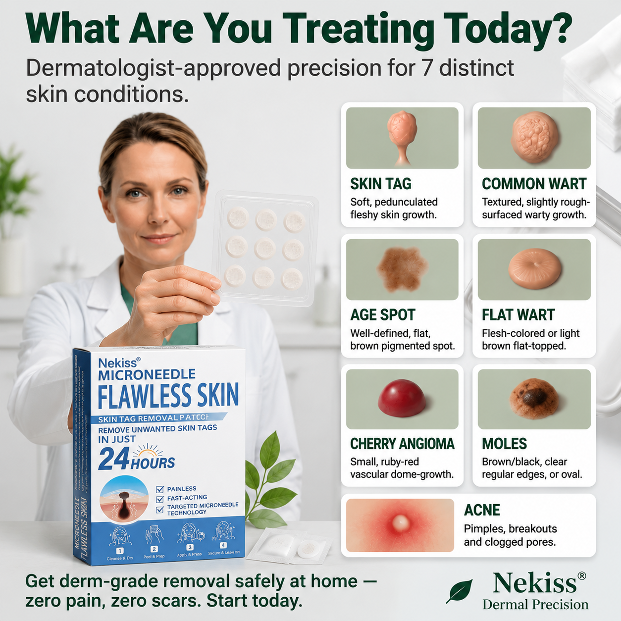 👩‍⚕️💕 𝐎𝐟𝐟𝐢𝐜𝐢𝐚𝐥 𝐒𝐭𝐨𝐫𝐞 | 𝑵𝐞𝒌𝐢𝐬𝐬® 🌿 𝐁𝐨𝐭𝐚𝐧𝐢𝐜𝐚𝐥 𝐌𝐢𝐜𝐫𝐨𝐧𝐞𝐞𝐝𝐥𝐞 𝐇𝐲𝐝𝐫𝐨𝐜𝐨𝐥𝐥𝐨𝐢𝐝 𝐏𝐚𝐭𝐜𝐡 (𝐅𝐨𝐫 𝐒𝐤𝐢𝐧 𝐓𝐚𝐠𝐬, 𝐒𝐦𝐚𝐥𝐥 𝐒𝐤𝐢𝐧 𝐆𝐫𝐨𝐰𝐭𝐡𝐬, 𝐖𝐚𝐫𝐭𝐬, 𝐌𝐨𝐥𝐞𝐬, 𝐀𝐠𝐞 𝐒𝐩𝐨𝐭𝐬 & 𝐏𝐢𝐠𝐦𝐞𝐧𝐭𝐚𝐭𝐢𝐨𝐧 𝐂𝐨𝐧𝐜𝐞𝐫𝐧𝐬)